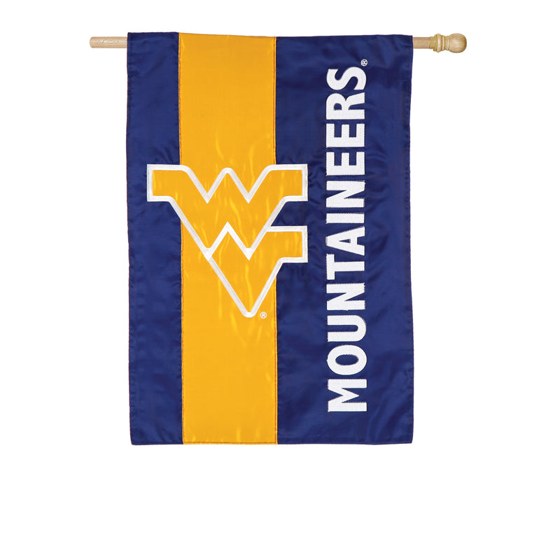Evergreen West Virginia University, Embellish Reg Flag, 44'' x 28'' inches