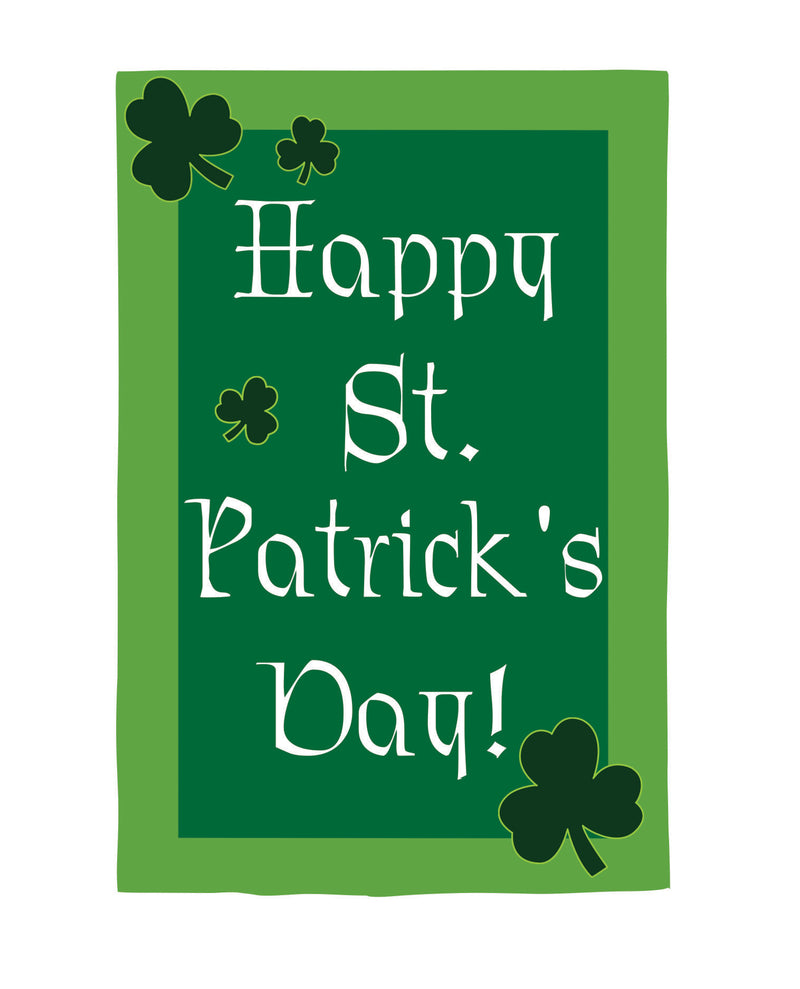 Happy St. Patrick's Day Applique Garden Flag,16090an