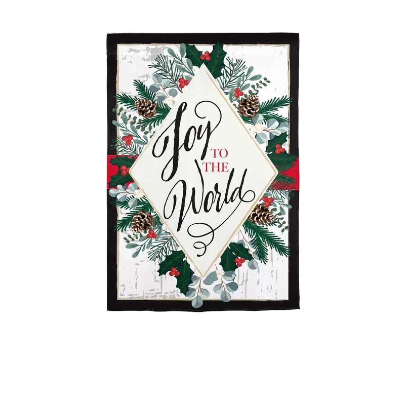 Joy to the World Applique Garden Flag,1610015