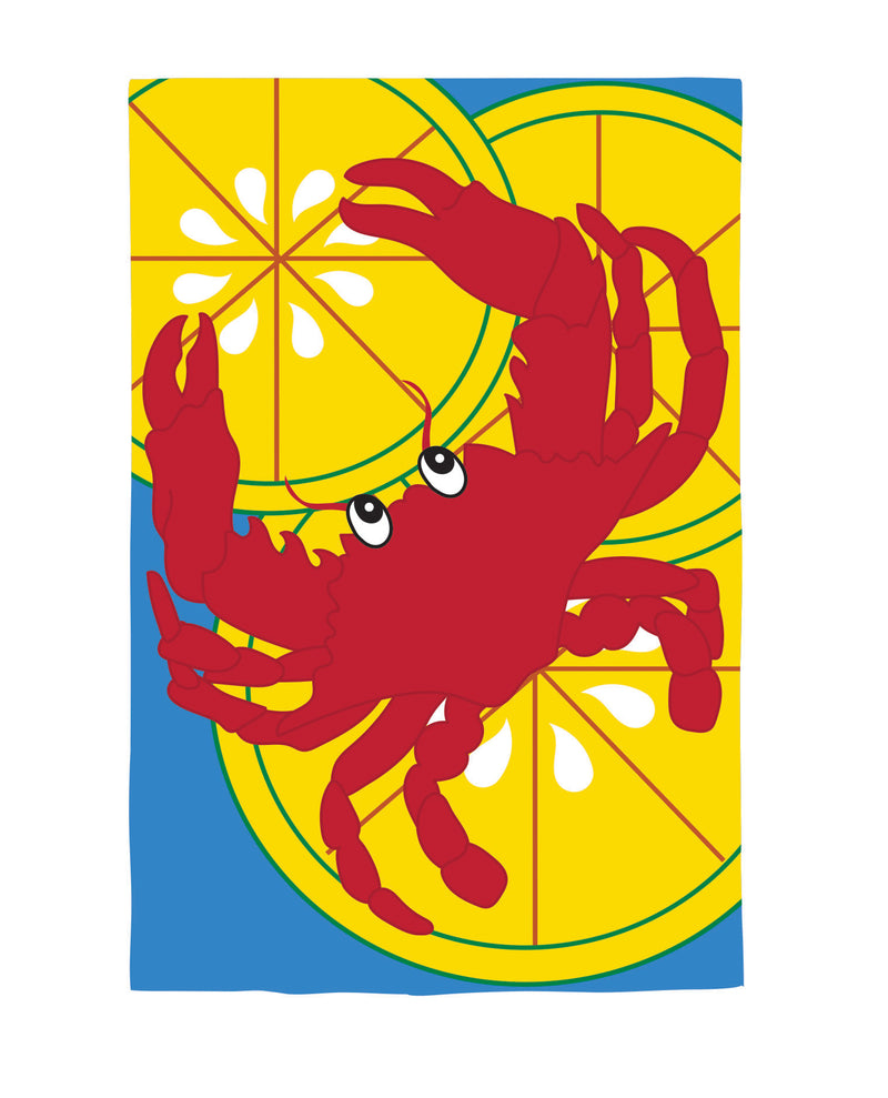 Crab Fest Applique Garden Flag,16161an