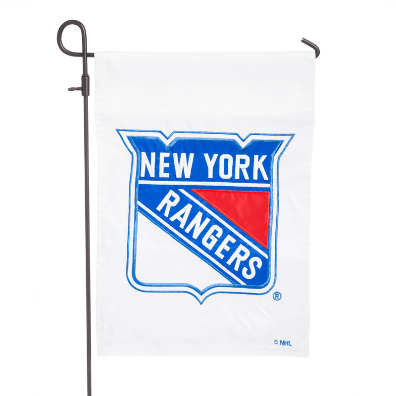 Evergreen Flag, Gar, App, New York Rangers, 18'' x 12.5'' inches