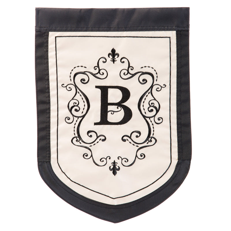 Evergreen Flag,Applique,Gar,Monogram "B", 18'' x 12.5'' inches