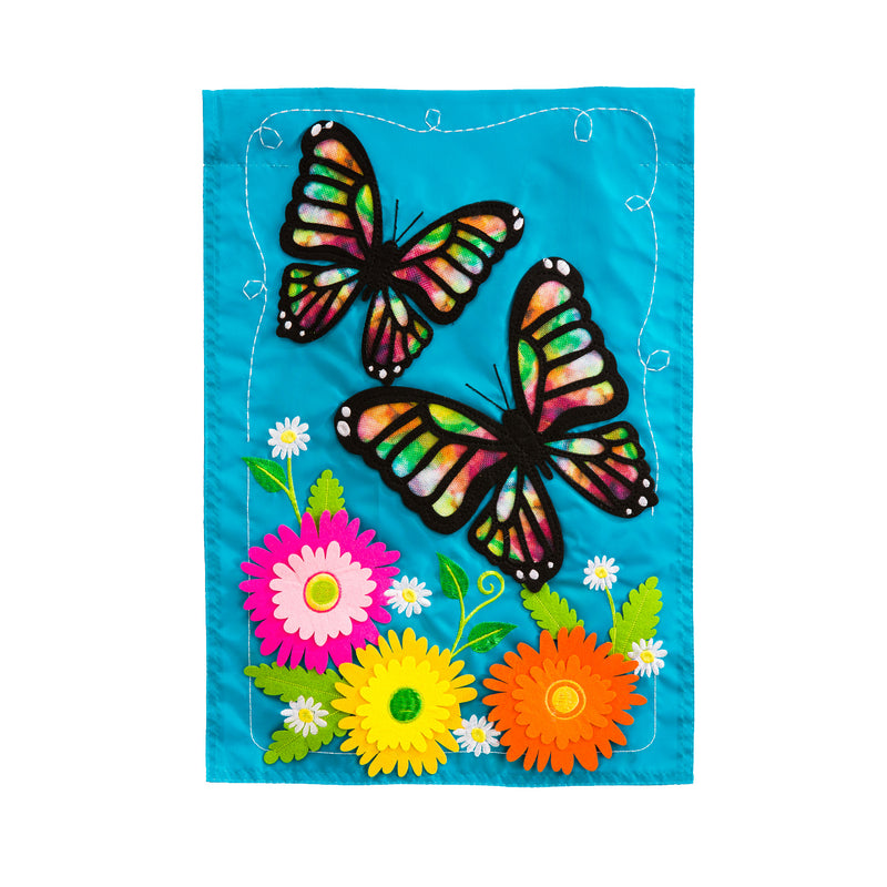 Butterfly Beauty Garden Applique Flag,168645