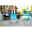 We Are Open Garden Applique Flag,168742