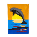 Dolphin Sunset Garden Applique Flag,168805