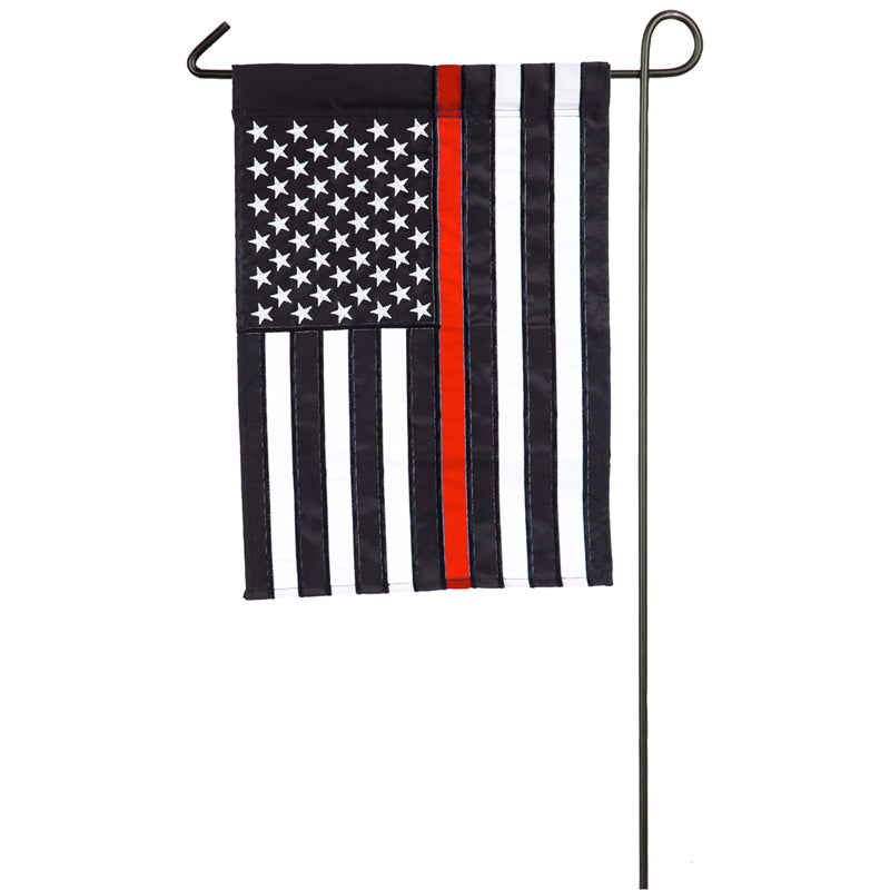 Thin Red Line Garden Applique Flag,168822