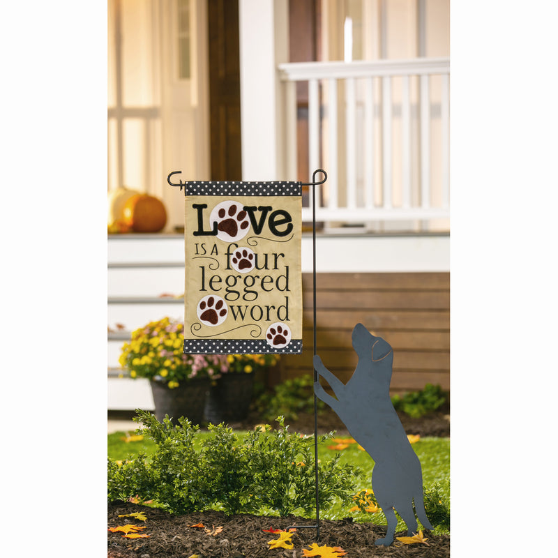 Love is a Four Legged Word Garden Applique Flag,168982