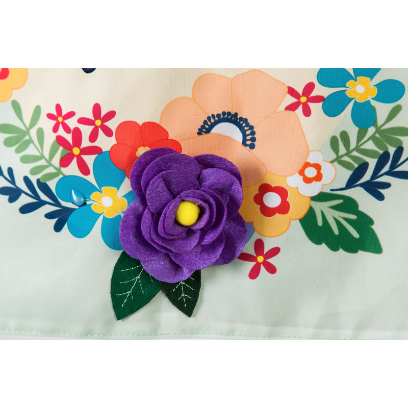 He Is Risen Floral Garden Applique Flag,169030