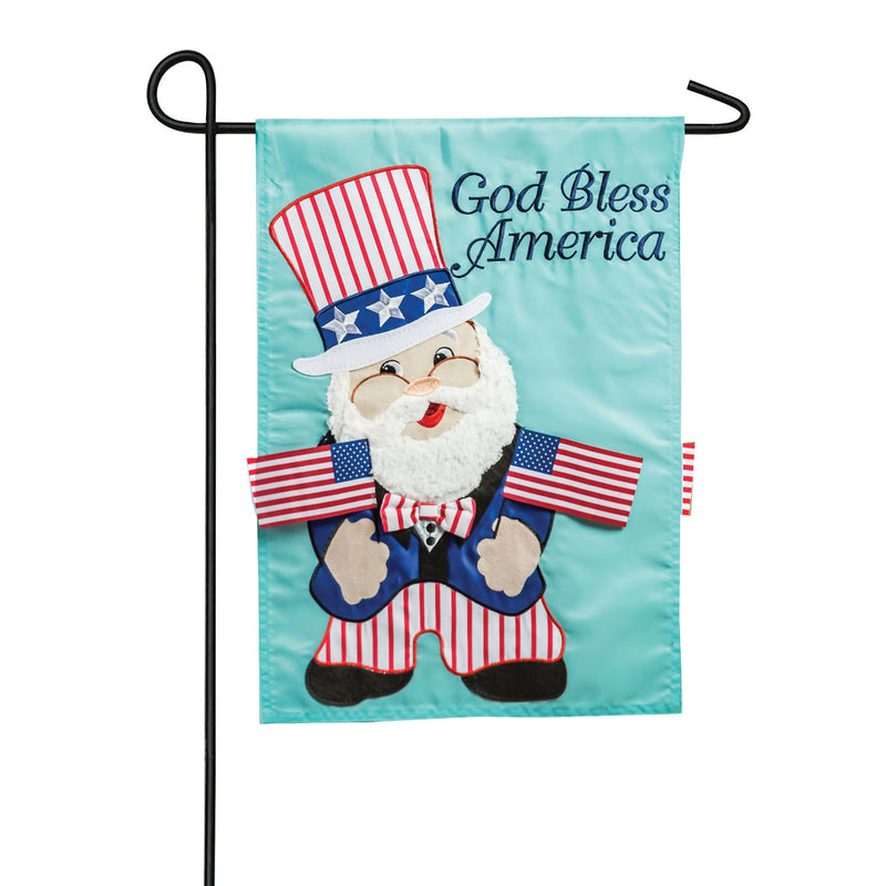 Uncle Sam Gnome Garden Applique Flag,169047