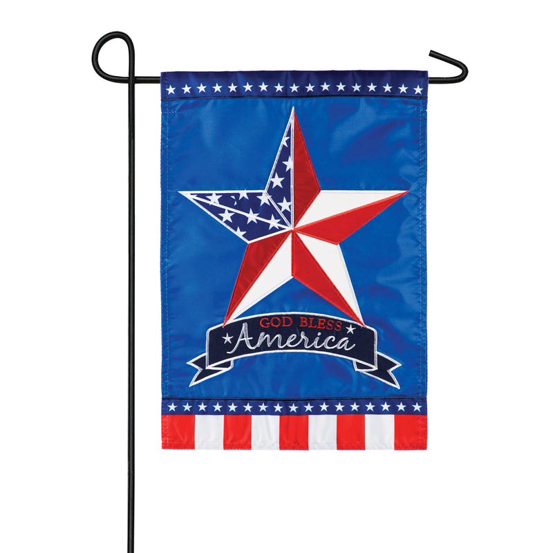 Patriotic Country Star Garden Applique Flag,169051