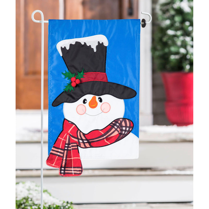 Evergreen Flag,Baby It's Cold Outside Snowman Garden Applique Flag,12.5x18x0.2 Inches