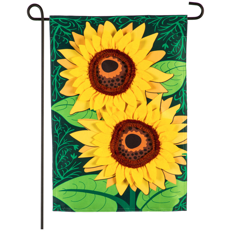 Sunflower Garden Garden Applique Flag,169077