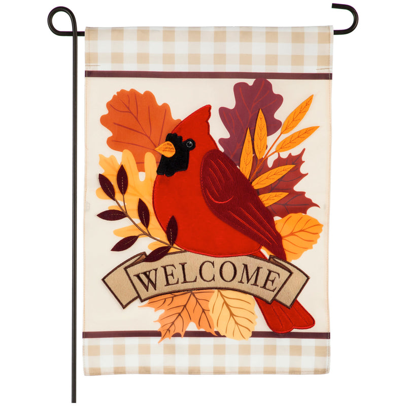 Autumn Cardinal Garden Applique Flag,169094