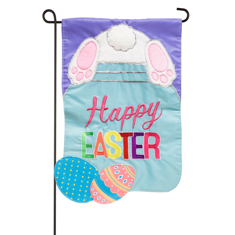 Easter Bunny Mason Jar Garden Applique Flag,169112