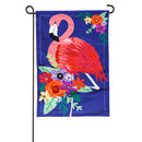 Floral Flamingo Garden Applique Flag,169116