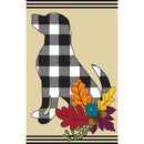 Fall Dog Silhouette Garden Applique Flag,169172sa