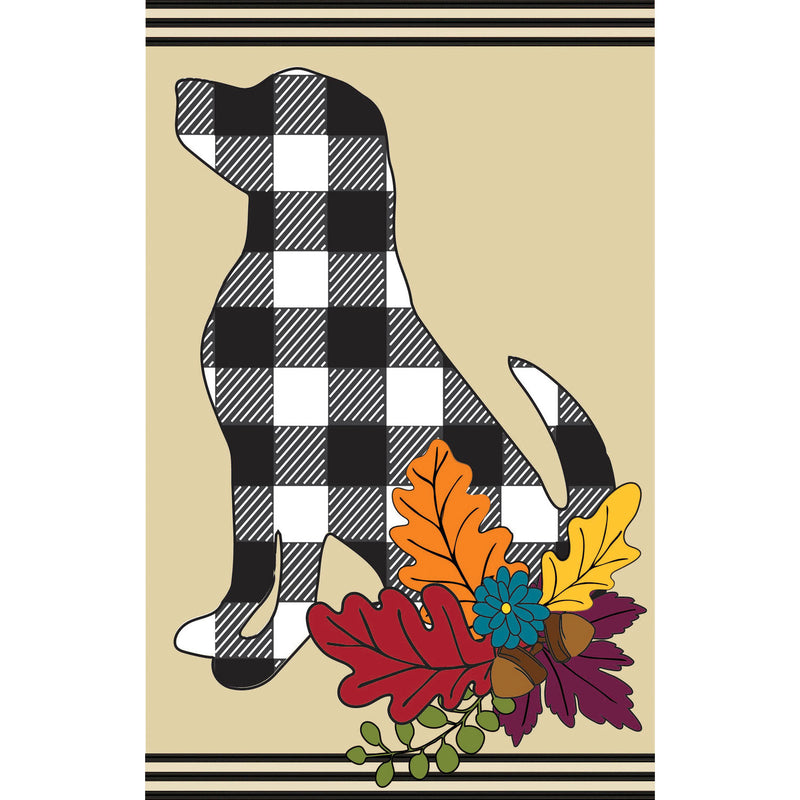 Fall Dog Silhouette Garden Applique Flag,169172sa