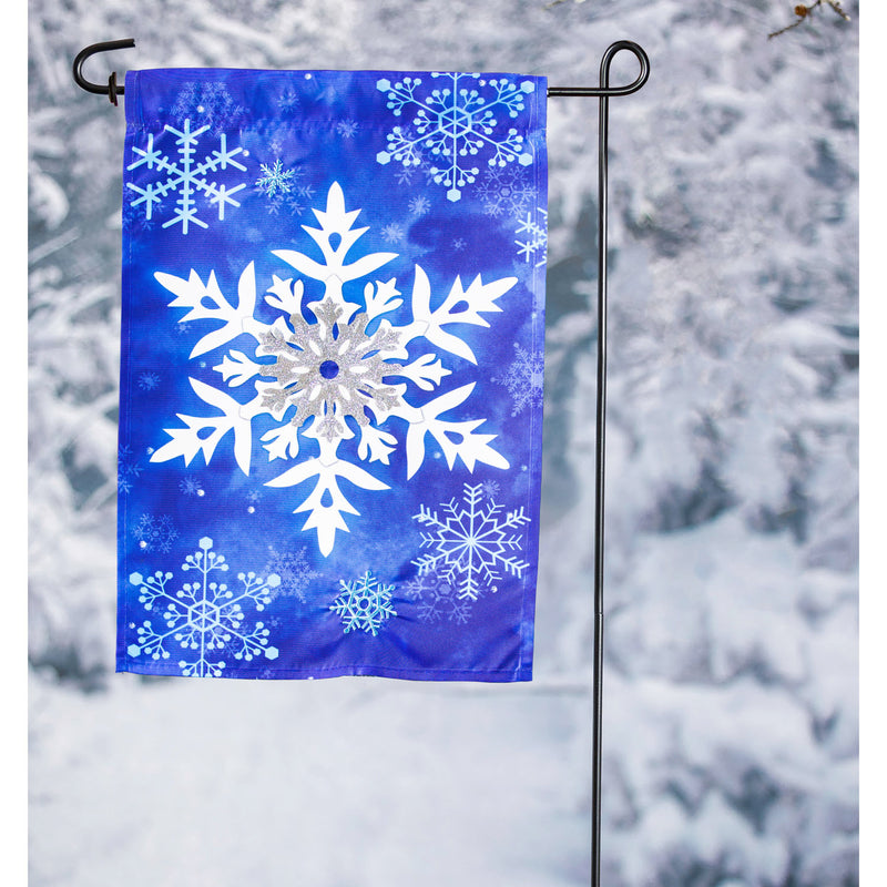 Winter Snowflakes Garden Applique Flag,169190sa