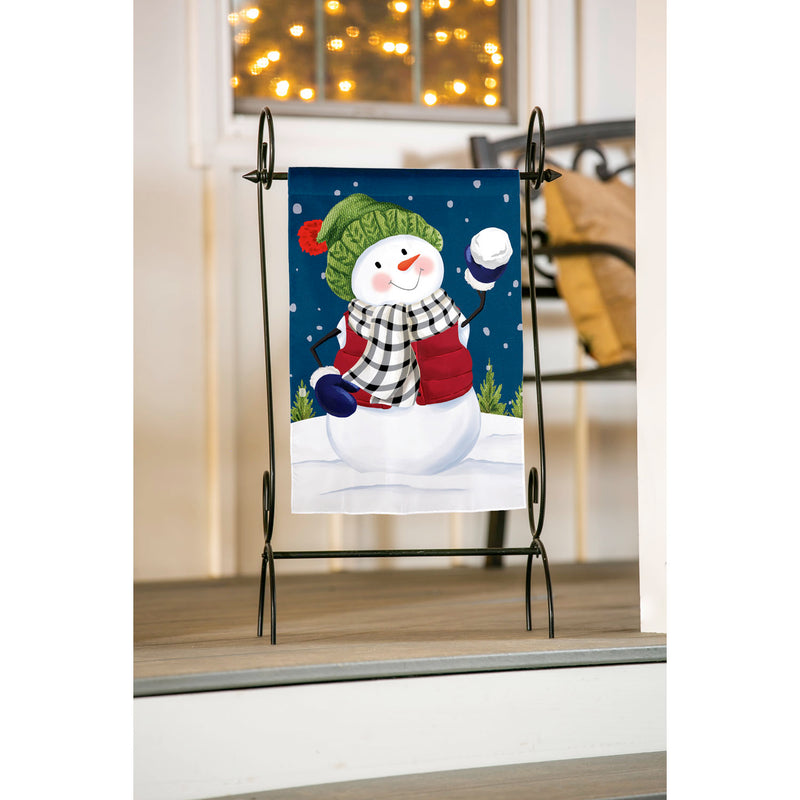 Snow Fun Garden Applique Flag,169191sa