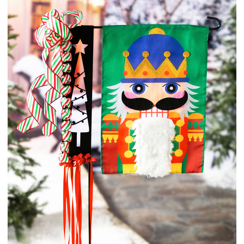 Nutcracker Christmas Garden Applique Flag,169202