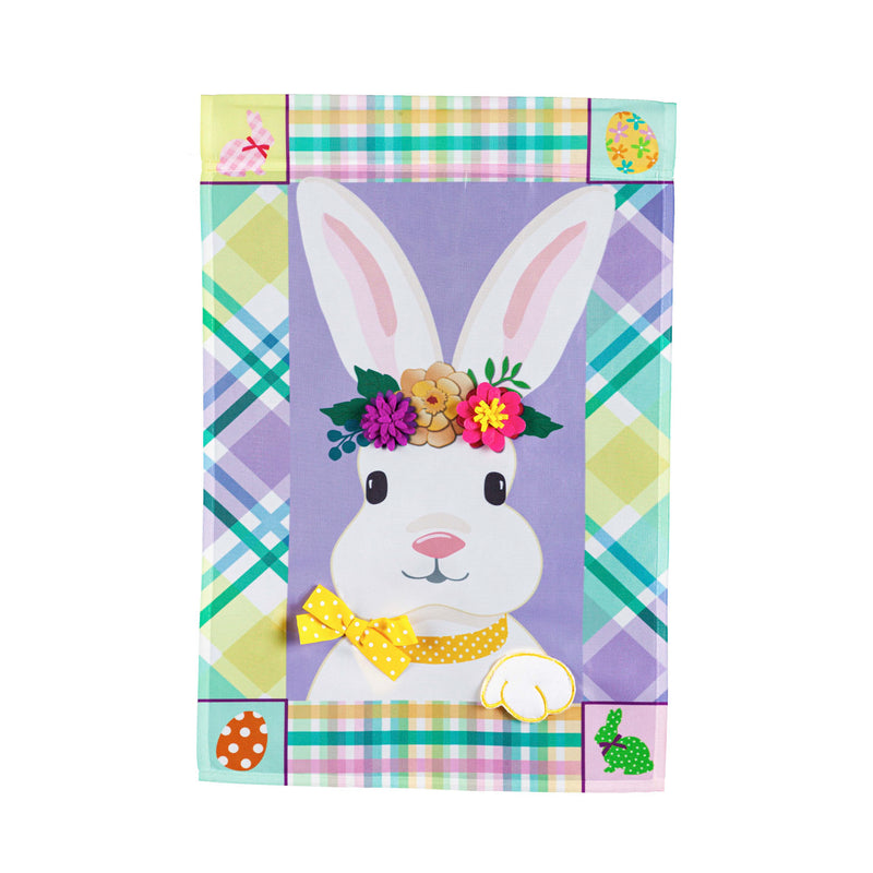 Bunny Patterned Border Garden Applique Flag,169226sa