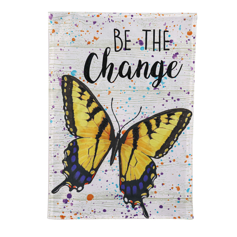 Be the Change Butterfly Garden Applique Flag,169233