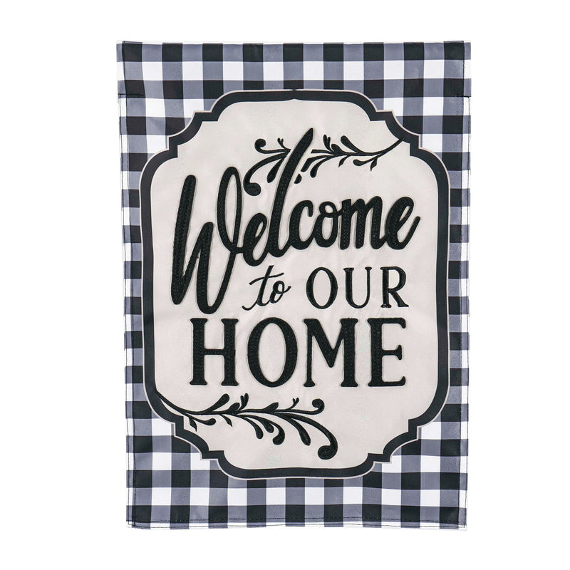 Classic Welcome Home Garden Applique Flag,169241