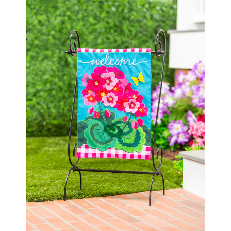 Spring Geraniums Garden Applique Flag,169248