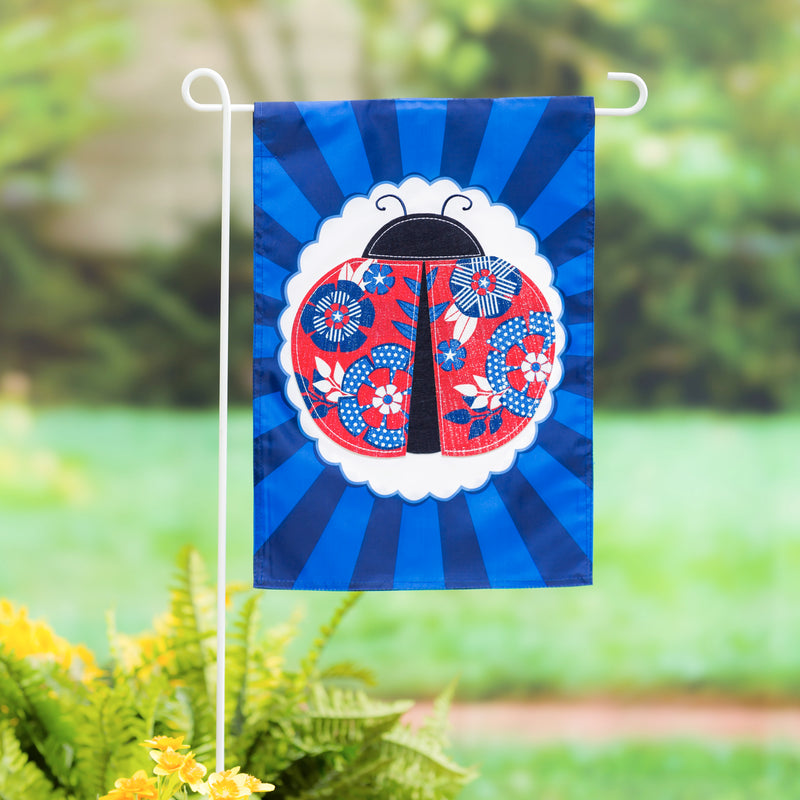 Patriotic Ladybug Garden Applique Flag,169268