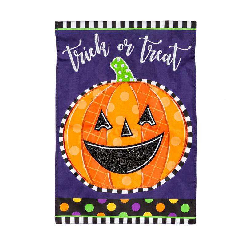 Patterned Jack-o-Lantern Garden Applique Flag,169313