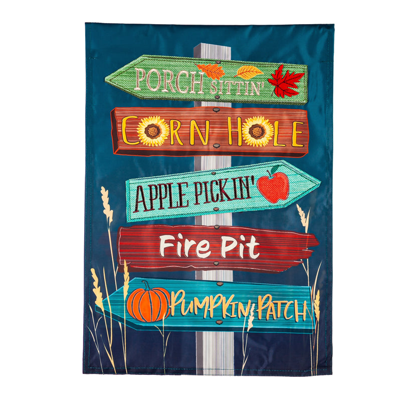 Fall Signs Garden Applique Flag,169325