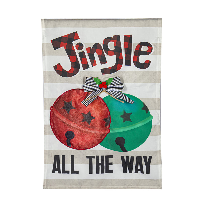 Jingle all the Way Garden Applique Flag,169413