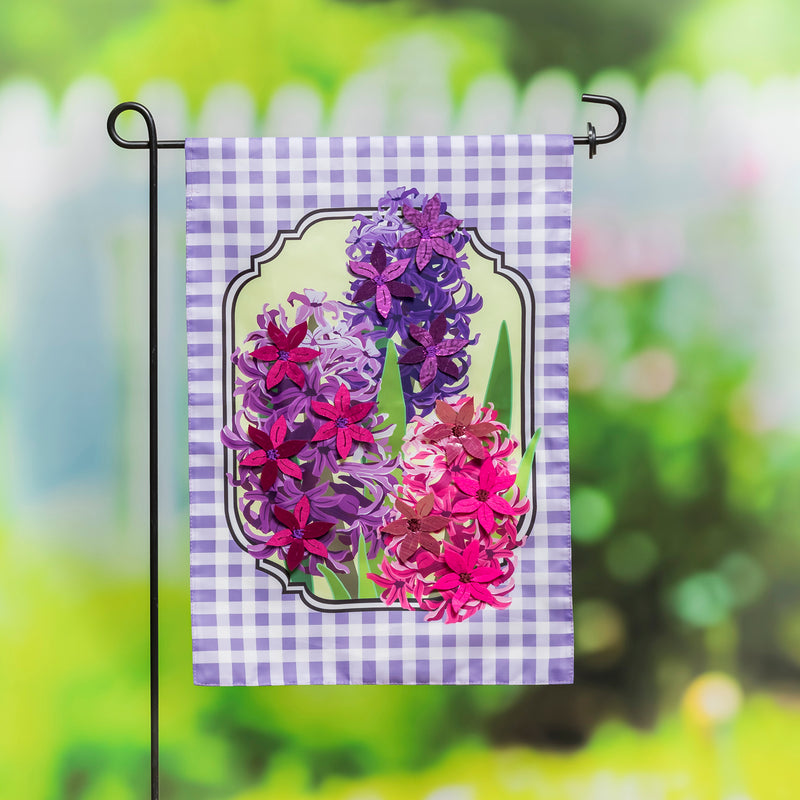 Spring Hyacinths Garden Applique Flag,169417