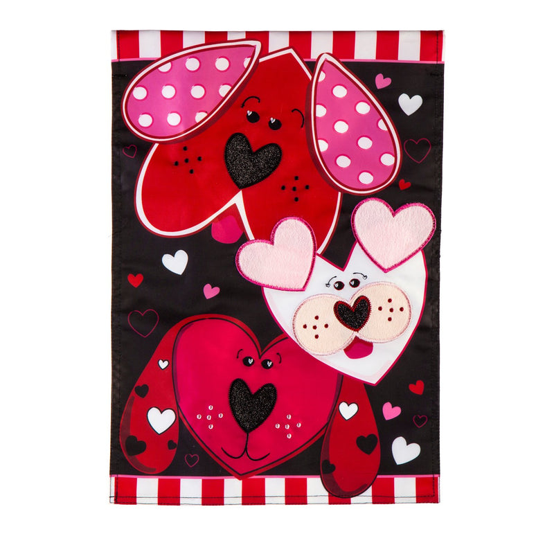 Puppy Love Garden Applique Flag,169433