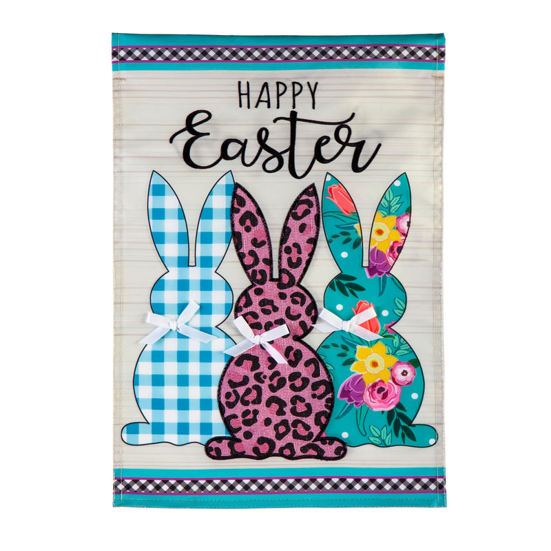 Bright Bunnies Garden Applique Flag,169436