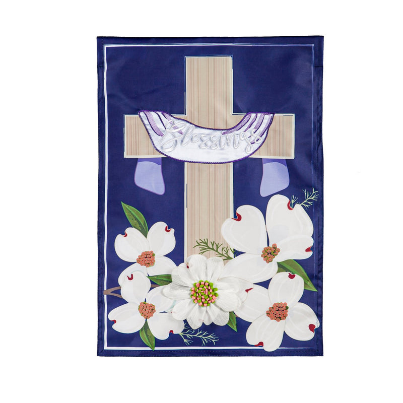 Dogwood Blessings Garden Applique Flag,169437