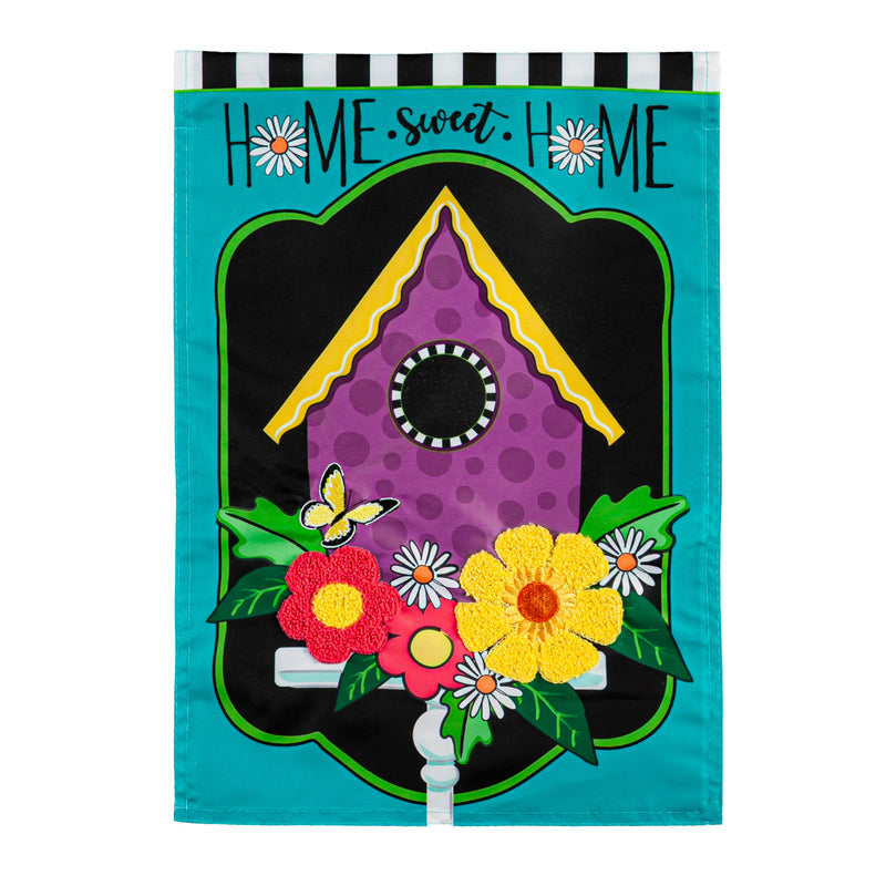 Daisy Birdhouse Garden Applique Flag,169447