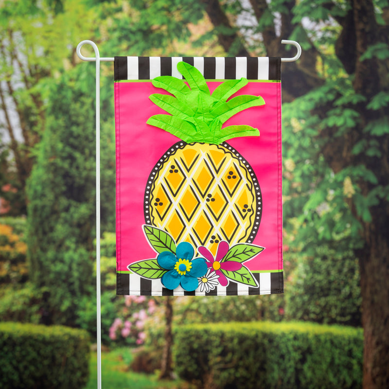 Bright Pineapple Garden Applique Flag,169453