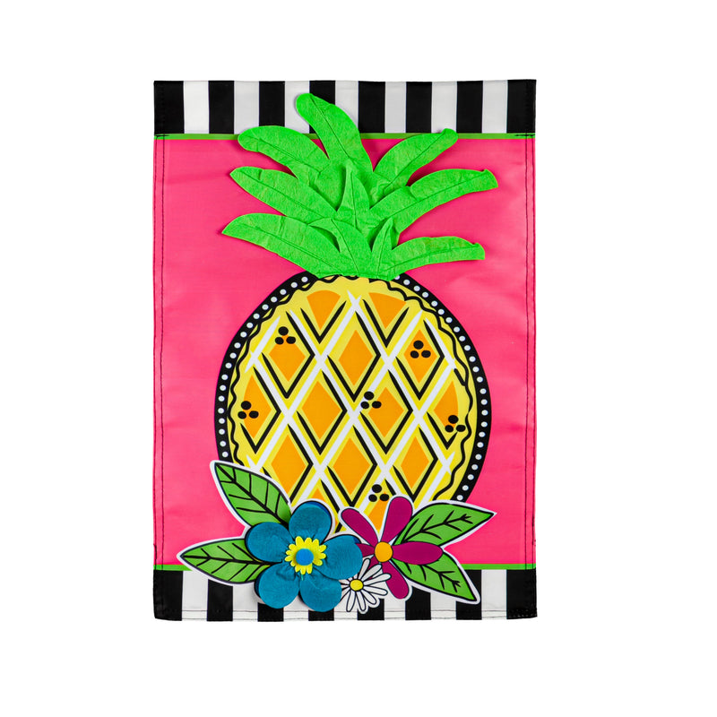 Bright Pineapple Garden Applique Flag,169453