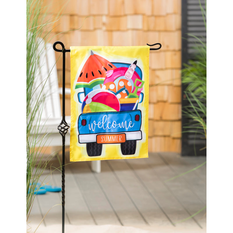 Welcome Summer Truck Garden Applique Flag,169508