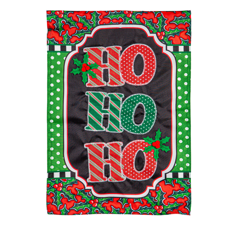 Ho Ho Ho Applique Garden Flag,169575