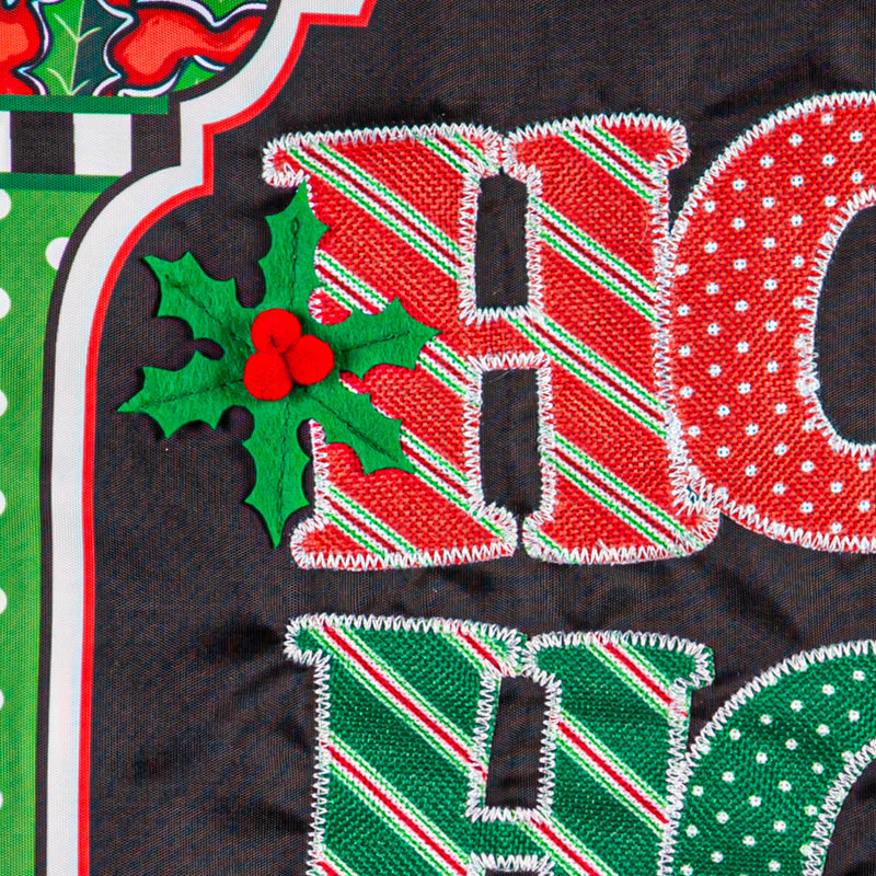 Ho Ho Ho Applique Garden Flag,169575