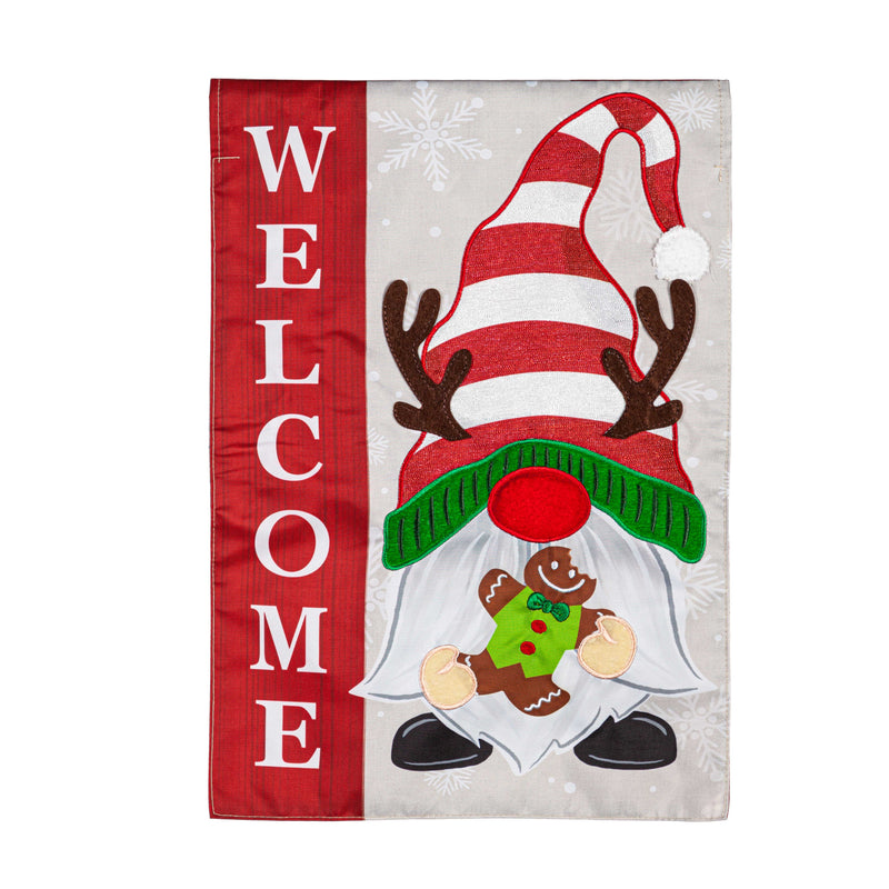 Holiday Gnome Applique Garden Flag,169580
