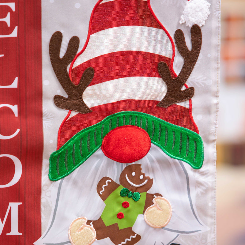 Holiday Gnome Applique Garden Flag,169580