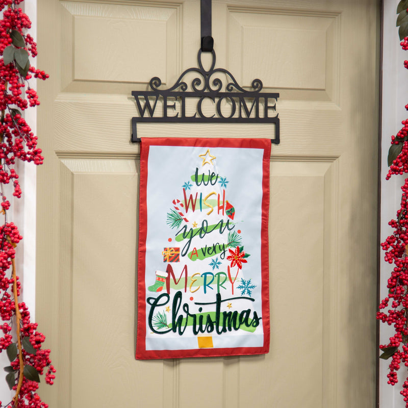 We Wish You a Merry Christmas Applique Garden Flag,169587