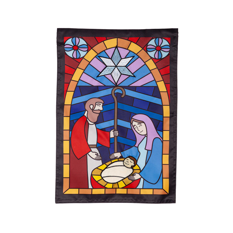 Stained Glass Applique Garden Flag,169604