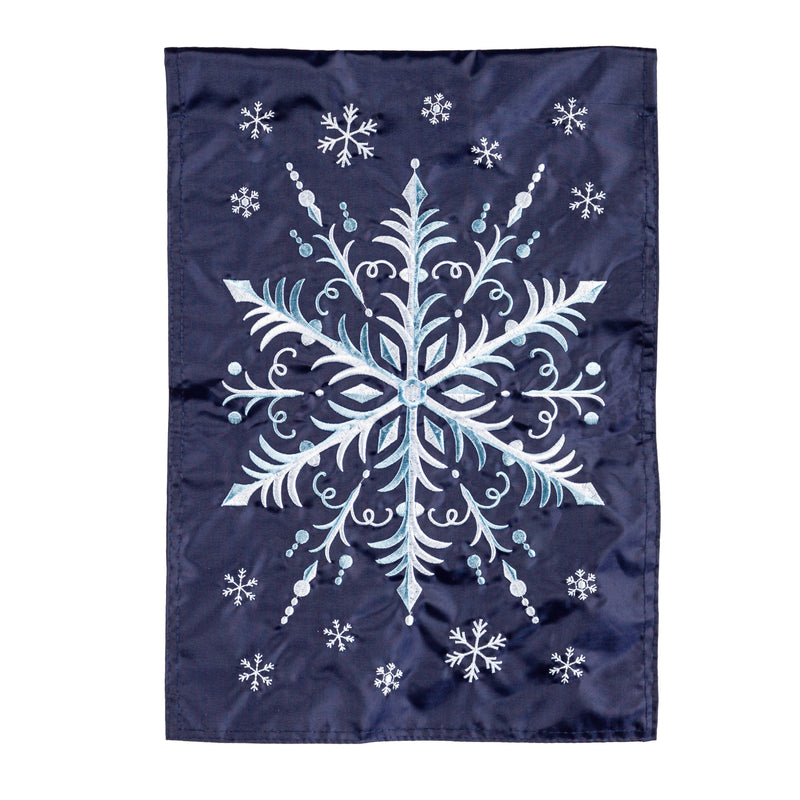 Snowflake Applique Garden Flag,169606