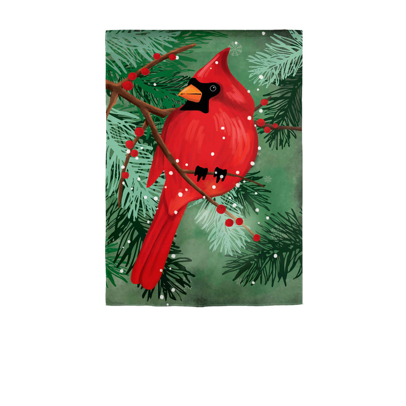 Cardinal in Pines Applique Garden Flag,169609