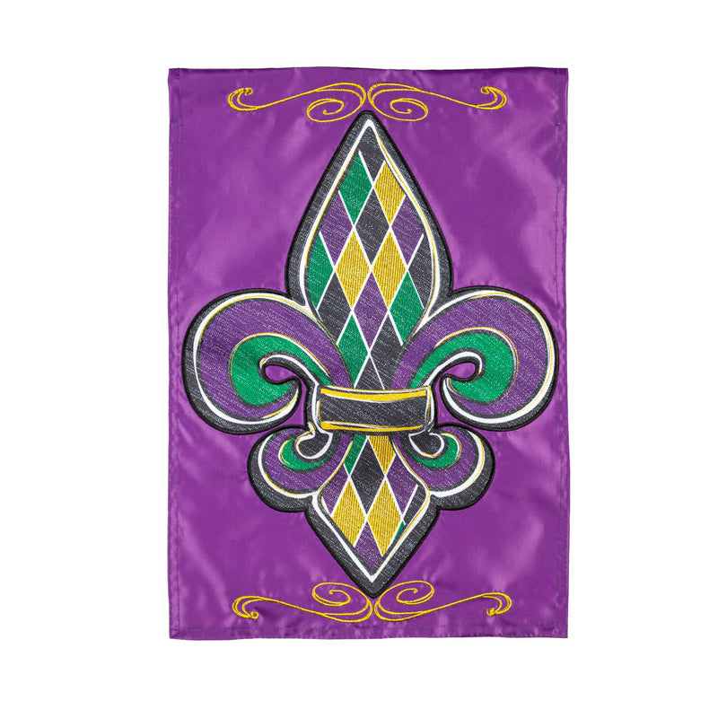 Fleur de Lis Applique Garden Flag,169634