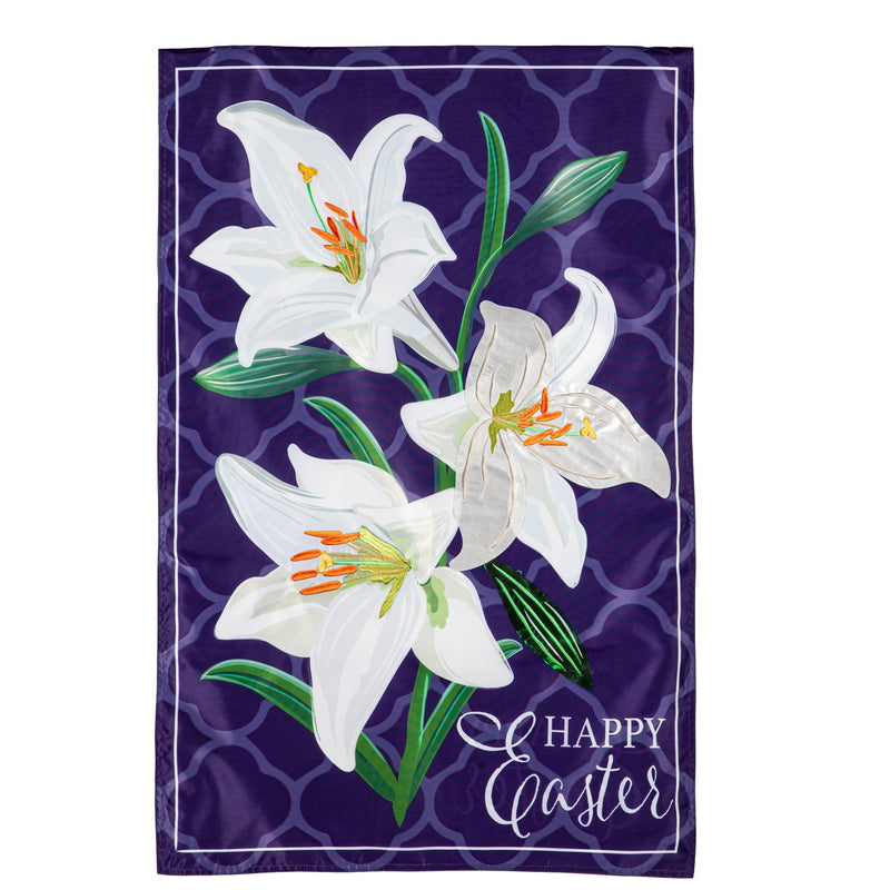 Easter Lily Applique Garden Flag,169636